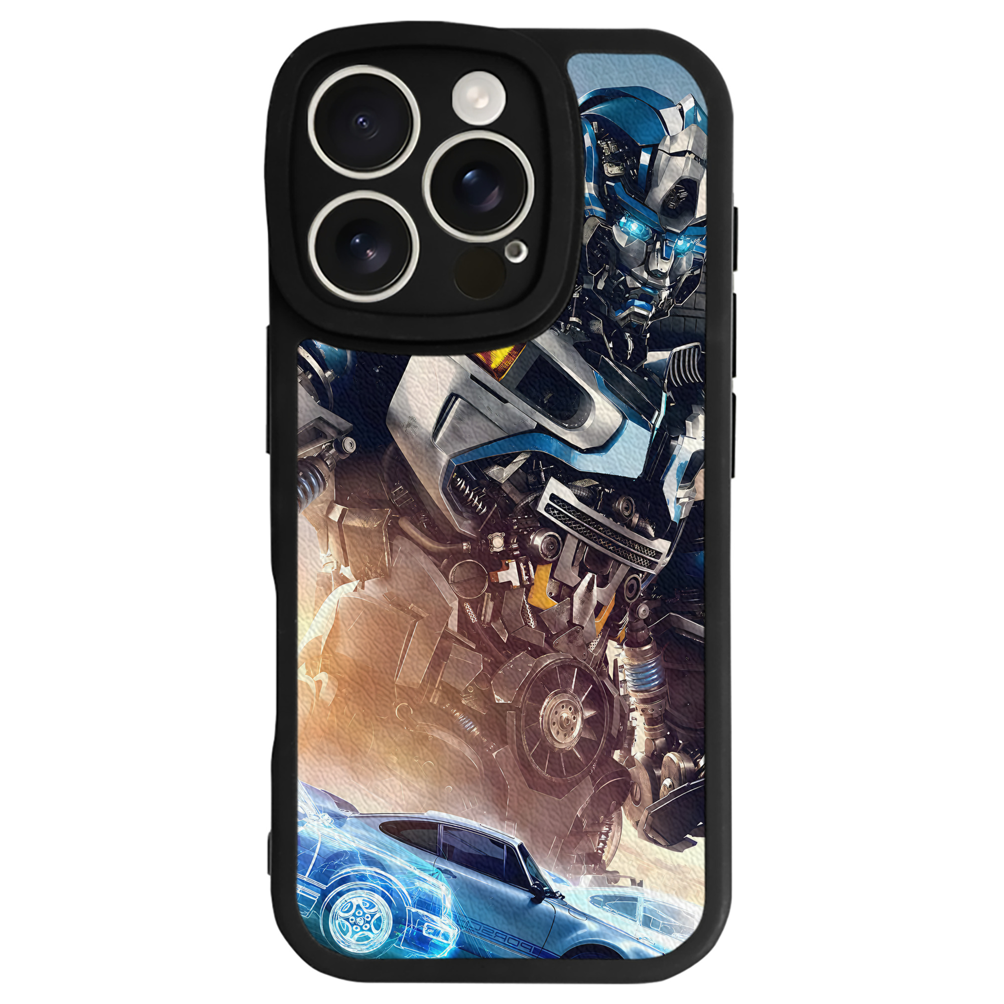 （画像用） Transformers トランスフォーマー 【iPhone 16シリーズ対応】シリコンスマホケース（レザー調） 材質：シリコン